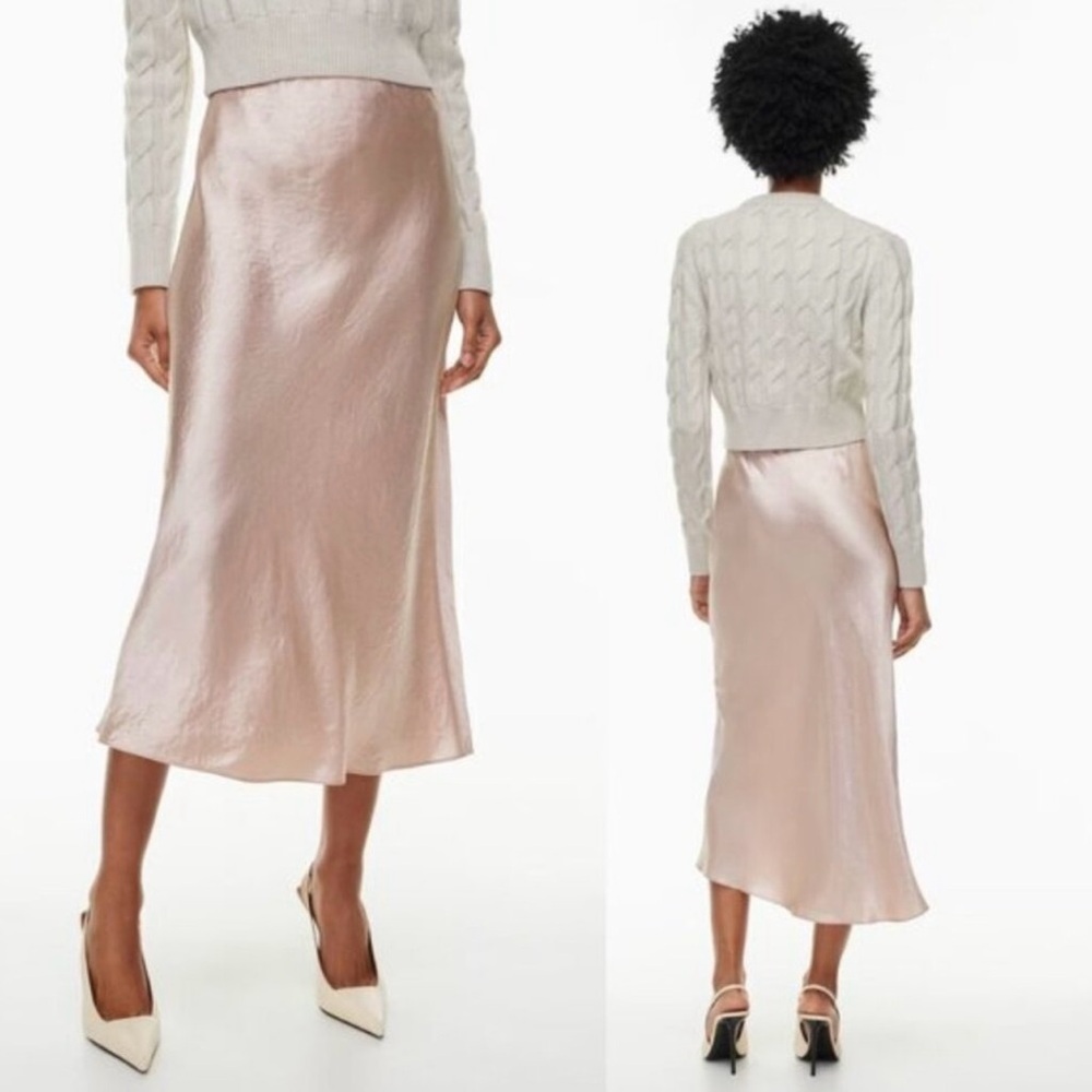 Aritzia Babaton Silky Blush Slip Skirt size 6
